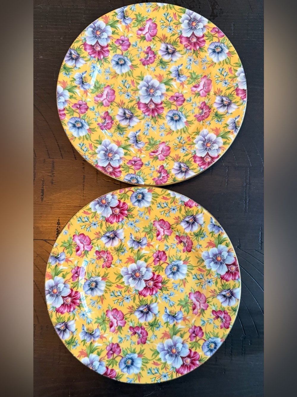 Sunshine Floral Dessert/Bread Plates - Set of 2